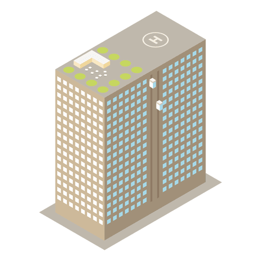 Multistoried Isometric Building Icon