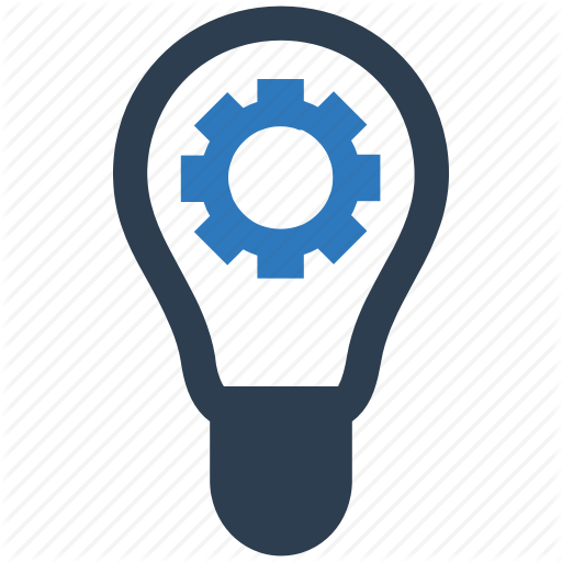 Creative, Gear, Idea, Light Bulb Icon