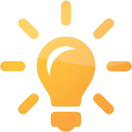 Orange Light Bulb, Idea Icon