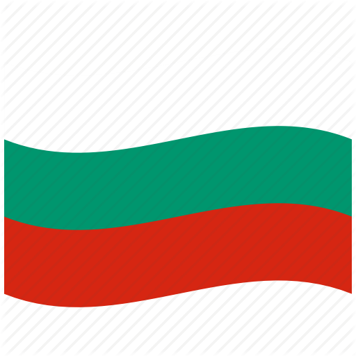 Bulgaria, Bulgarian Flag, Green, Red, Waving Flag, White Icon