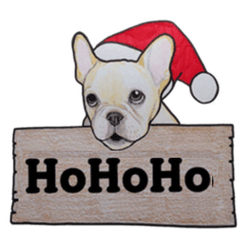 Christmas Of Cute French Bulldog Stickers