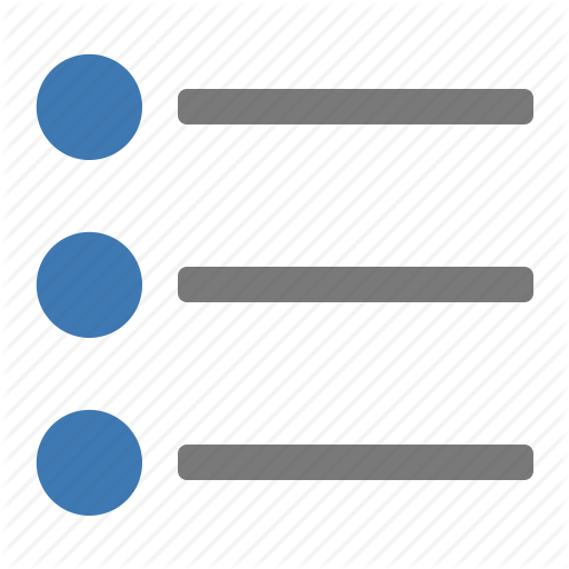 Bullet, Bullets, List, Menu, Points, Processing, Word Icon