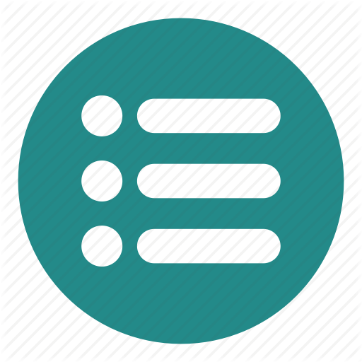 Bullet List, Horizontal, List Items, Menu, Options, Points, Three Icon