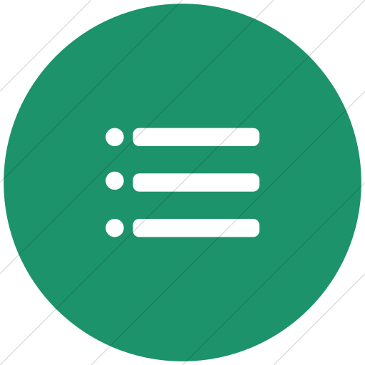 Flat Circle White On Aqua Foundation List Bullet Icon