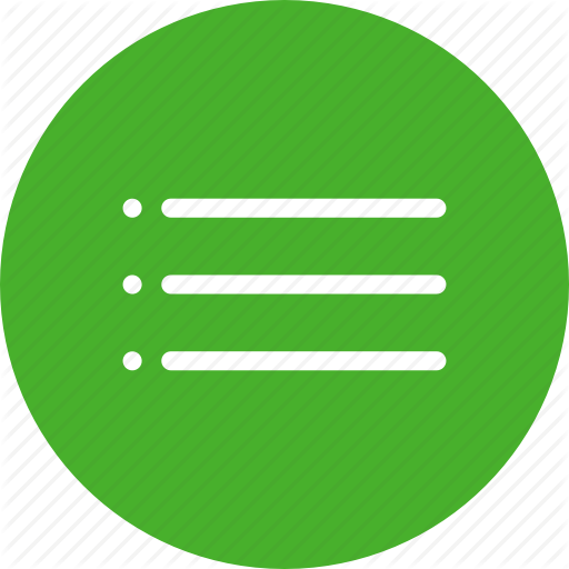 Bullet, Circle, Green, List, Menu, Navigation Icon