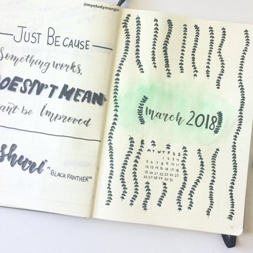 March Bullet Journal Set Up Studying Amino Amino