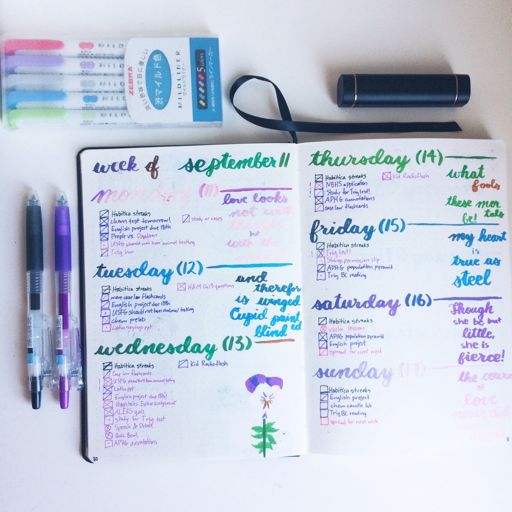 September Fantasy Bujo A Midsummer Night's Dream Bullet