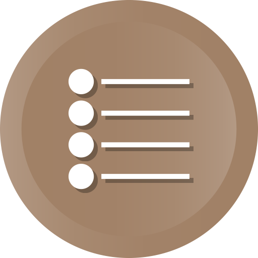 List, Bullets, Bullet, Menu, Items, Unjustified Icon