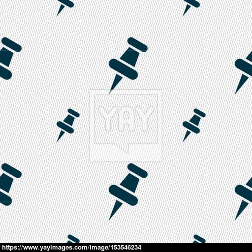 Push Pn Sign Seamless Pattern With Geometric Texture