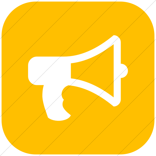 Flat Rounded Square White On Yellow Bootstrap Font