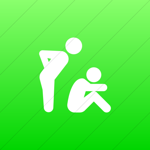 Flat Square White On Ios Neon Green Gradient Iconathon