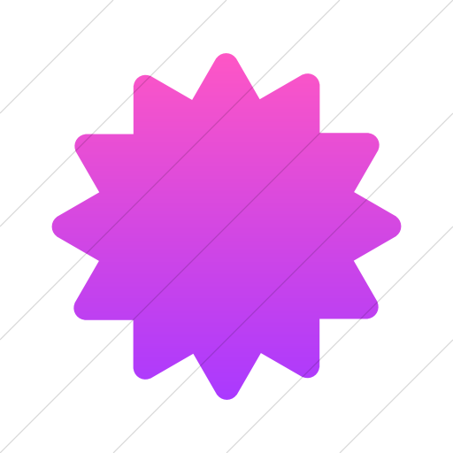 Simple Ios Pink Gradient Foundation Burst Icon