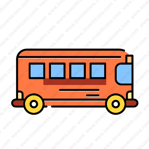 Download Transport,bus,lineal,color Icon Inventicons