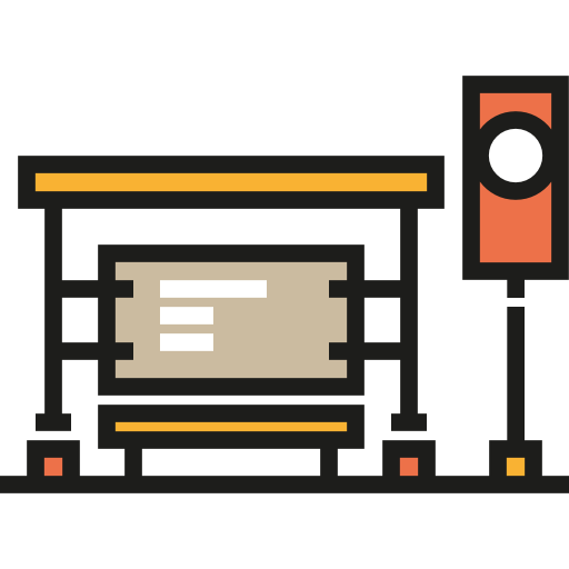 Buildings, Station, Bench, Urban, Bus Stop, Architecture And City Icon