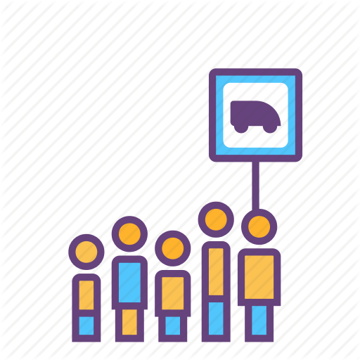 Bus Stop, City, Infrastructure, People, Stop Icon