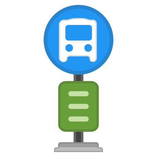 Bus Stop Icon Noto Emoji Travel Places Iconset Google