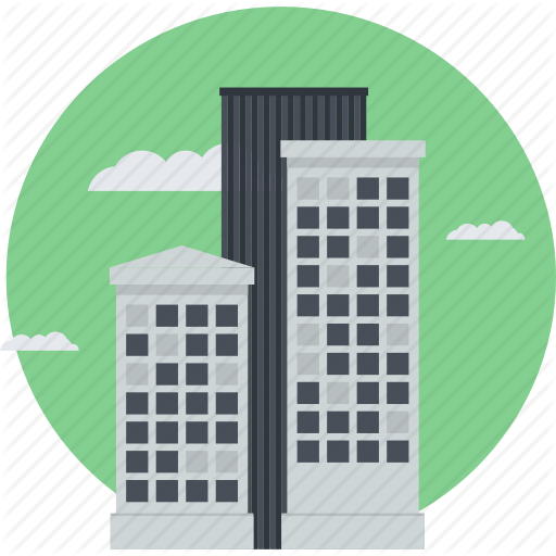 Building, Business, Company, Location, Office, Round Icon