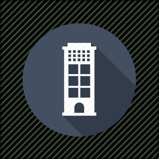 Flat Office Building Icon Furniture Walpaper