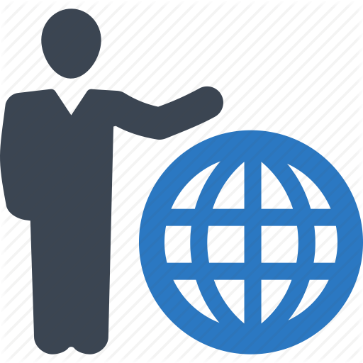 Businessman, Communication, Global Business Icon
