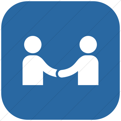 Flat Rounded Square White On Blue Ocha Humanitarians