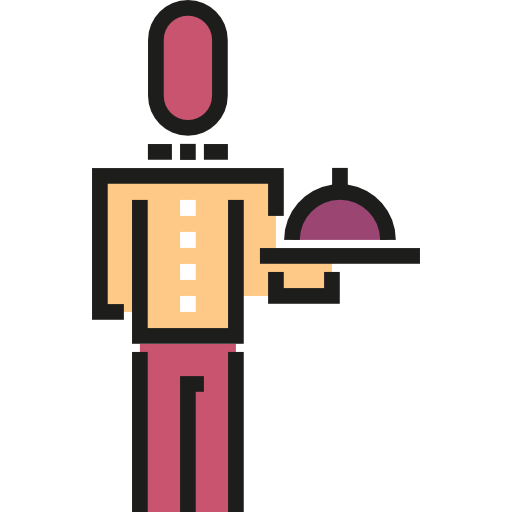 Waiter, Servant, Food And Restaurant, Man, People, Boy, Butler Icon