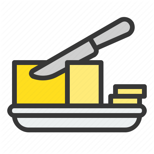 Bakery, Butter, Cut, Gastronomy, Restaurant, Shop Icon