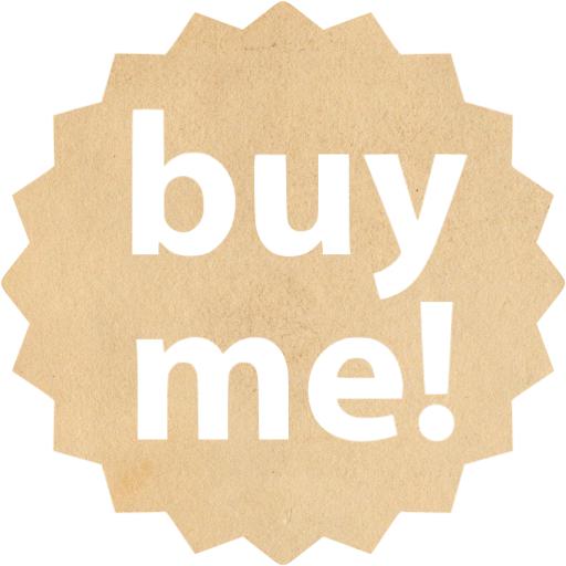 Vintage Paper Buy Me Badge Icon