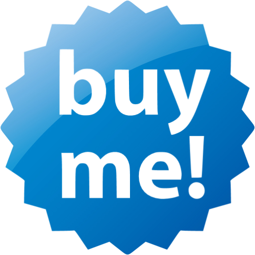Web Blue Buy Me Badge Icon