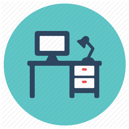 Cabin, Desk, Office, Study Table, Table Icon