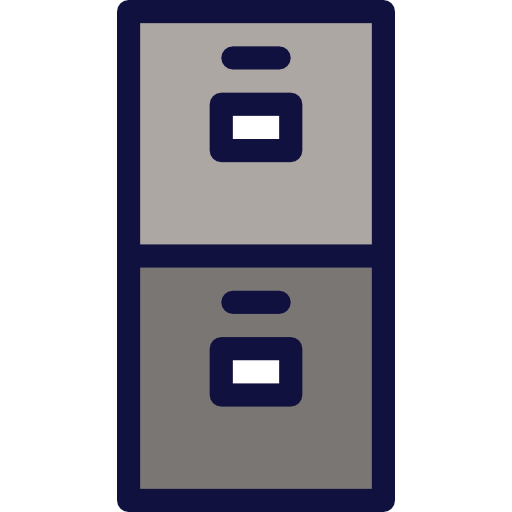 Drawers, Square, Cabinet Icon