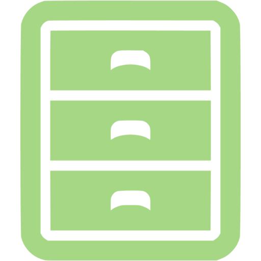 Guacamole Green Filing Cabinet Icon