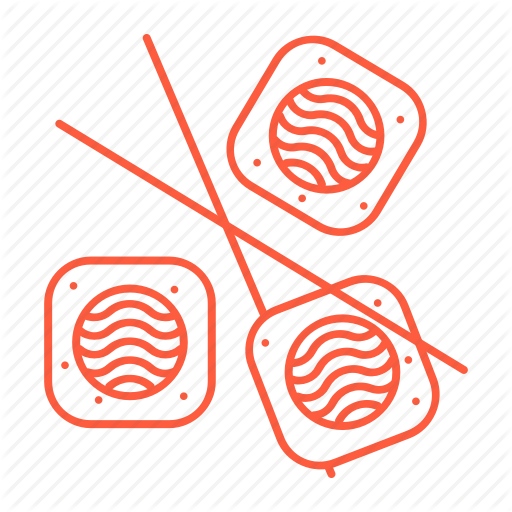 Cafe, Food, Japanese Food, Restaurant, Rolls, Salmon, Sushi Icon