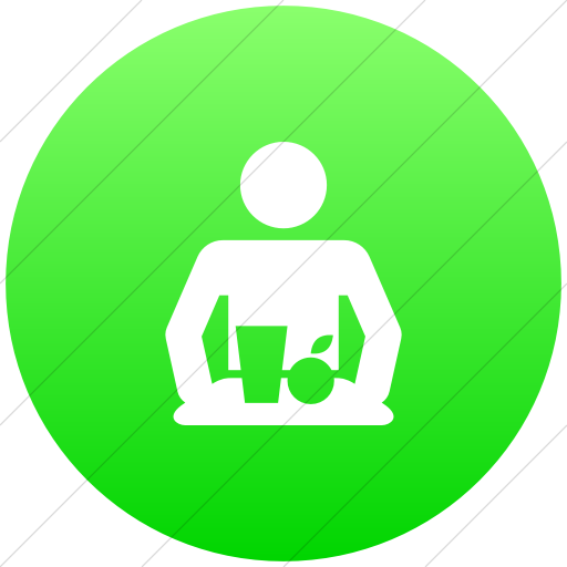 Flat Circle White On Ios Neon Green Gradient Iconathon