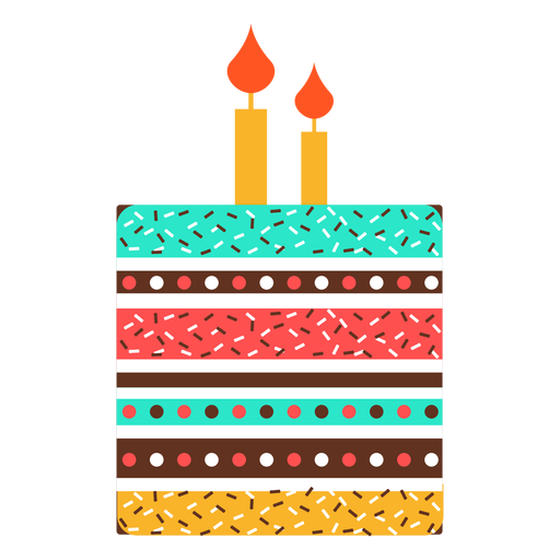 Flat Birthday Cake Icon