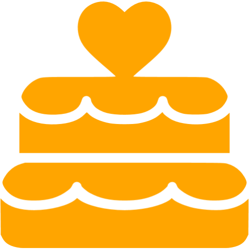 Orange Wedding Cake Icon