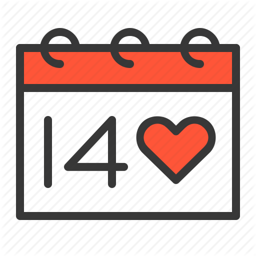 Calendar, Valentine, Valentine Day Icon