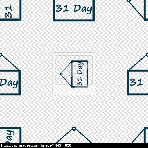 Calendar Day, Days Icon Sign Seamless Abstract Background