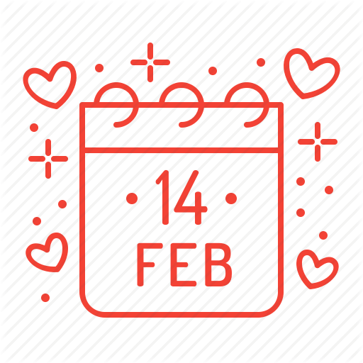 Valentine Calendar Calendar Day February Valentine Valentines Day