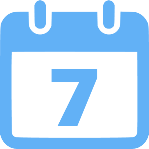 Tropical Blue Calendar Icon