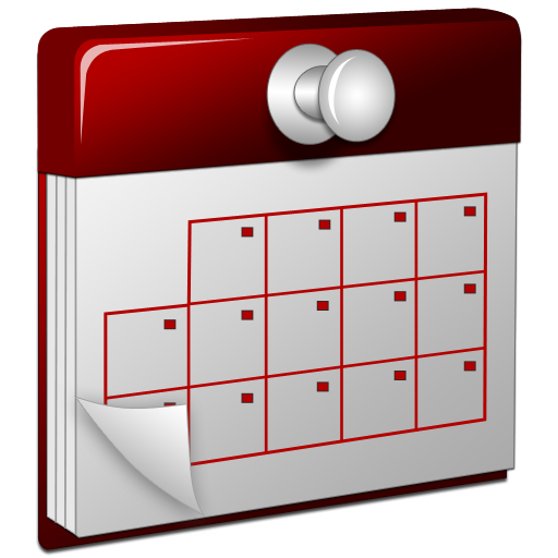 Calendar, Red Icon