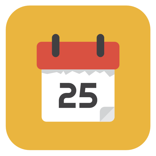 Calendar Icon Flat Christmas Iconset Fps