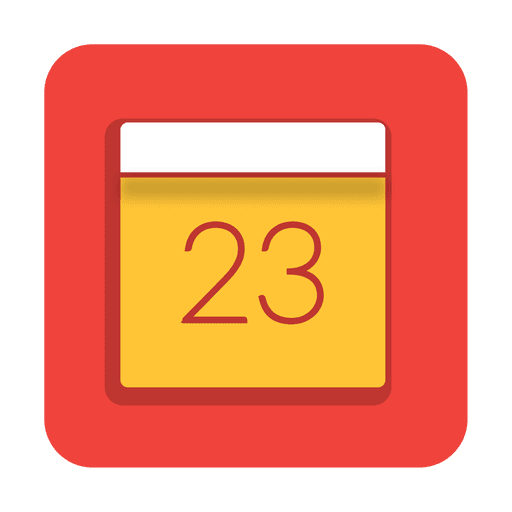 Red Calendar Date Square Icon
