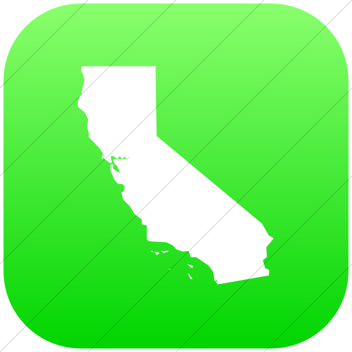 Flat Rounded Square White On Ios Neon Green Gradient Us