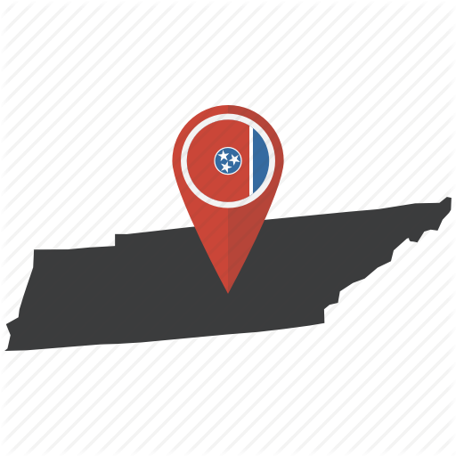 Flag, Map, Marker, Navigation, State, Tennessee, United States Icon