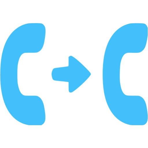 Caribbean Blue Call Transfer Icon