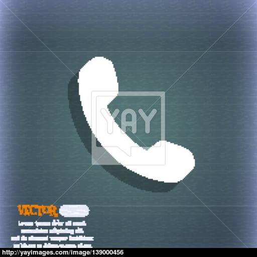 Phone, Support, Call Center Icon Symbol On The Blue Green Abstract