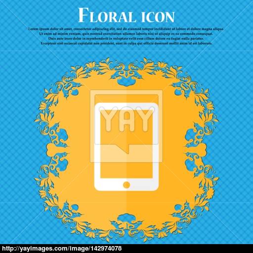 Smartphone Sign Icon Support Symbol Call Center Floral Flat