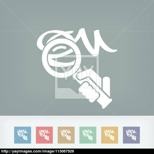 Verification Of Calligraphy Icon Vector