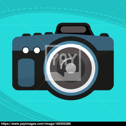 Photo Camera Icon, Modern Minimal Flat Design Style Vector Vector