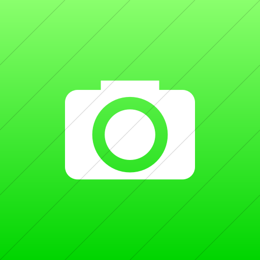 Flat Square White On Ios Neon Green Gradient Raphael